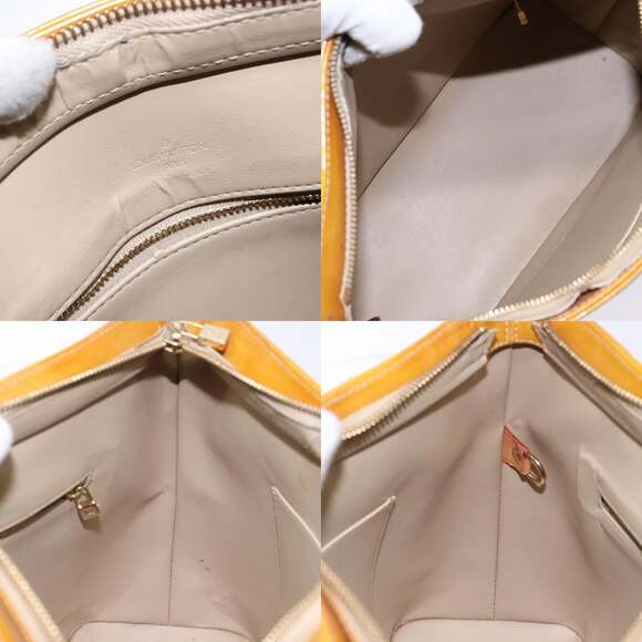 LOUIS VUITTON Monogram Vernis Houston Hand Bag Beige M91004 - Picture 12 of 13